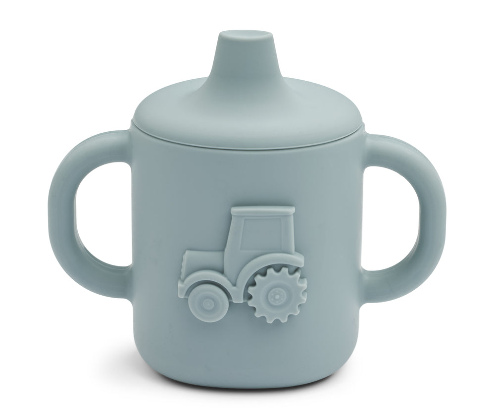 Liewood Amelio Tractor Sippy Cup - Blue fog