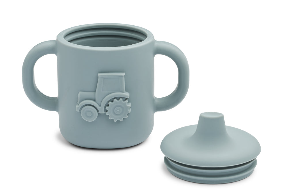 Liewood Amelio Tractor Sippy Cup - Blue fog