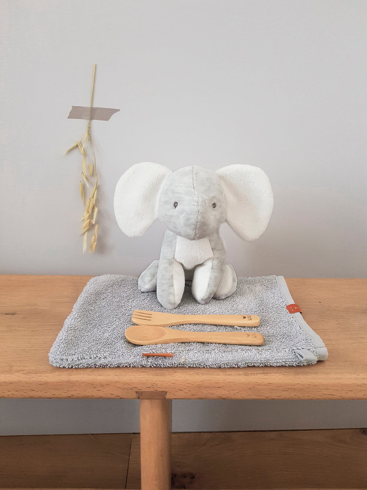 BAMBAM - Krammebamse Elefant i Gaveæske - Grå