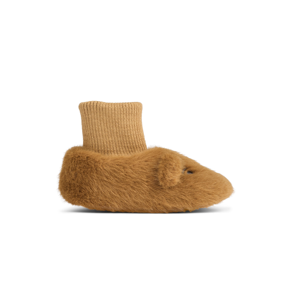 Liewood Beth Bjørne Plush Slippers - Golden Caramel