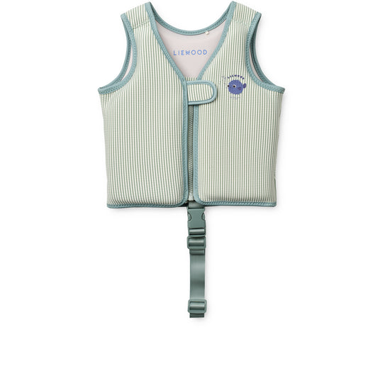 Liewood Dove Seersucker Swim Vest - Peppermint / Sandy