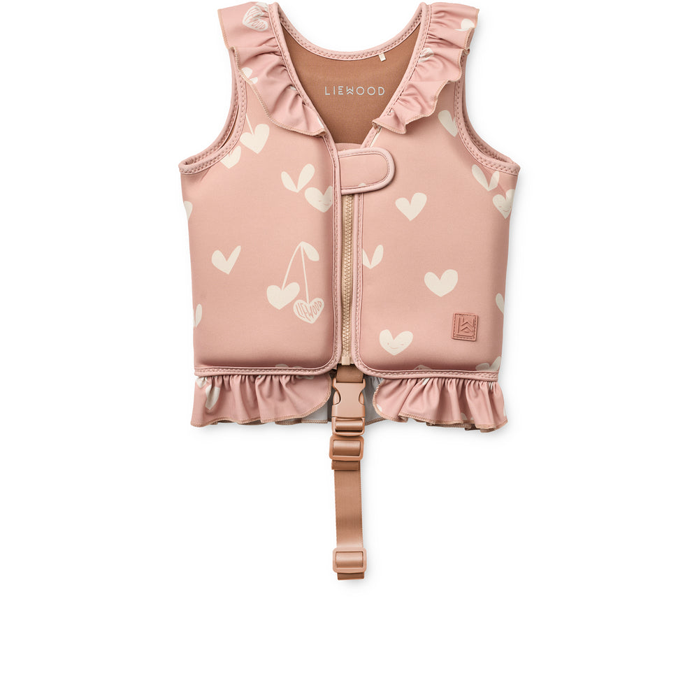 Liewood Dove Swim Vest w/Frill- Sweethearts/Pale tuscany