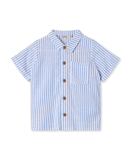 Fliink Vira SS Shirt - Dream Blue/Cloud Dancer