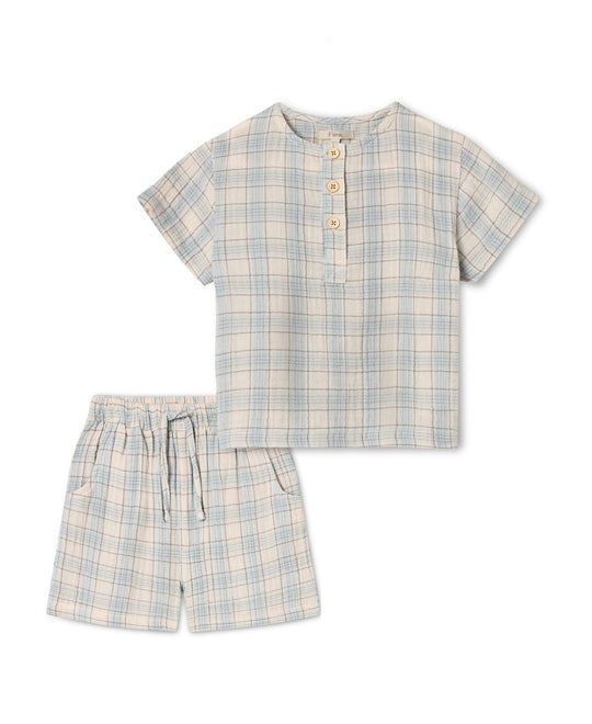 Fliink Cha Cha Shorts sæt - Sandshell Check