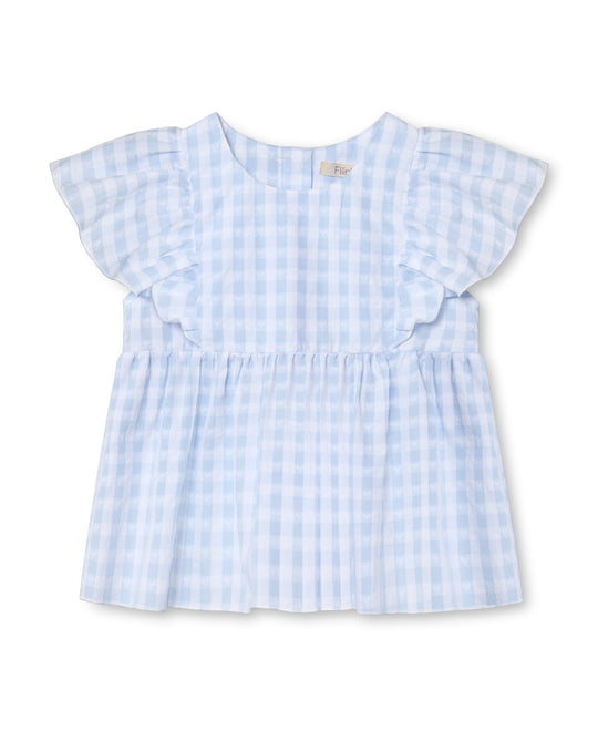 Fliink Pari Top - Dream Blue Check