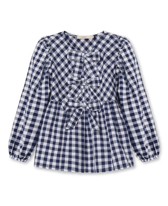 Fliink Zorro LS Blouse -  Insignia Sandshell Check