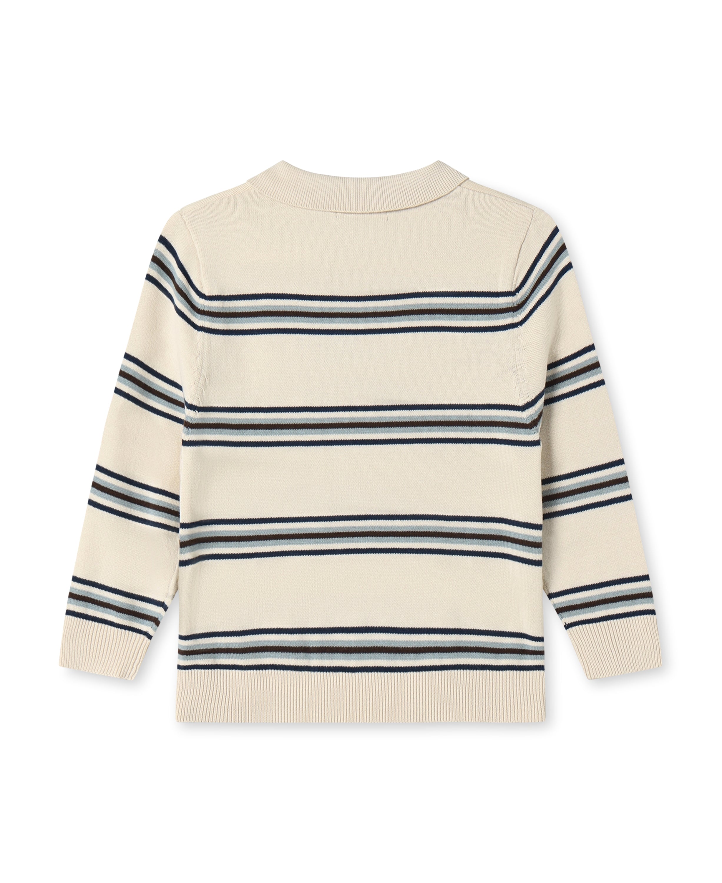 Fliink Benny LS Polo - Sandshell Stripe