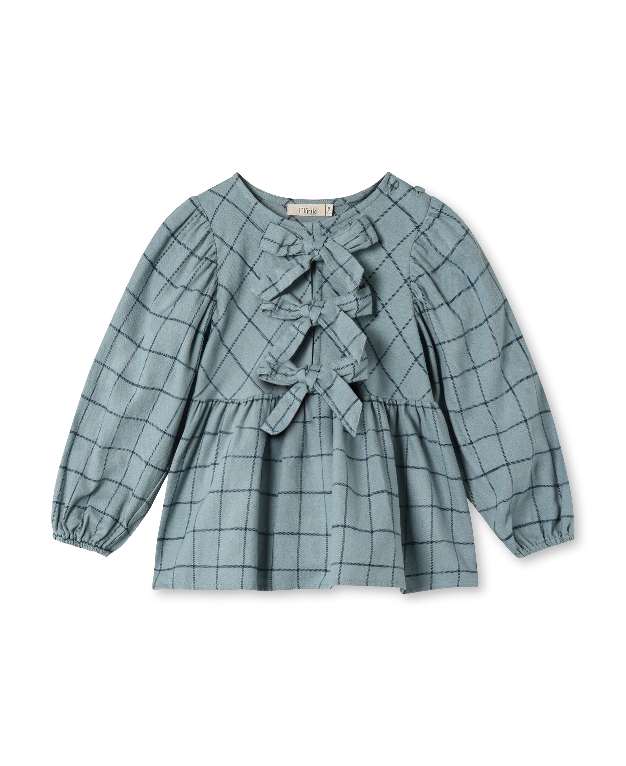 Fliink Cody Check Blouse - Slate