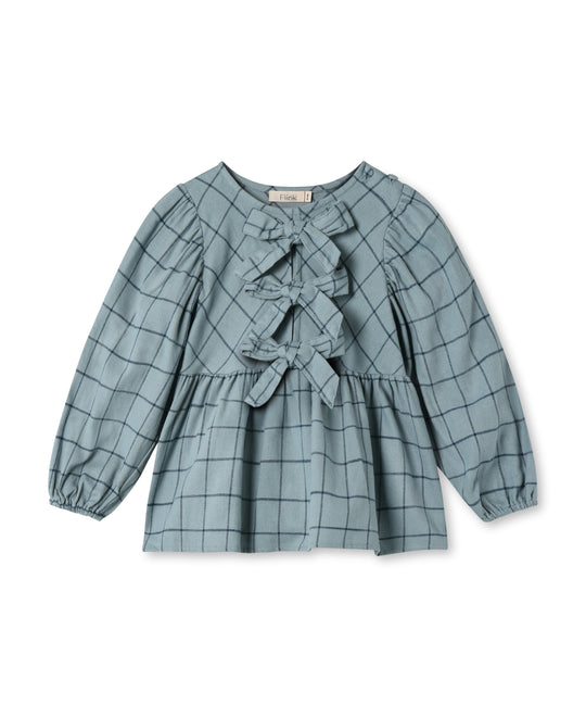 Fliink Cody Check Blouse - Slate