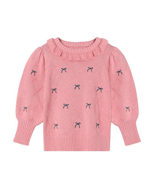 Fliink Lucie Bow Pullover - Candy Pink