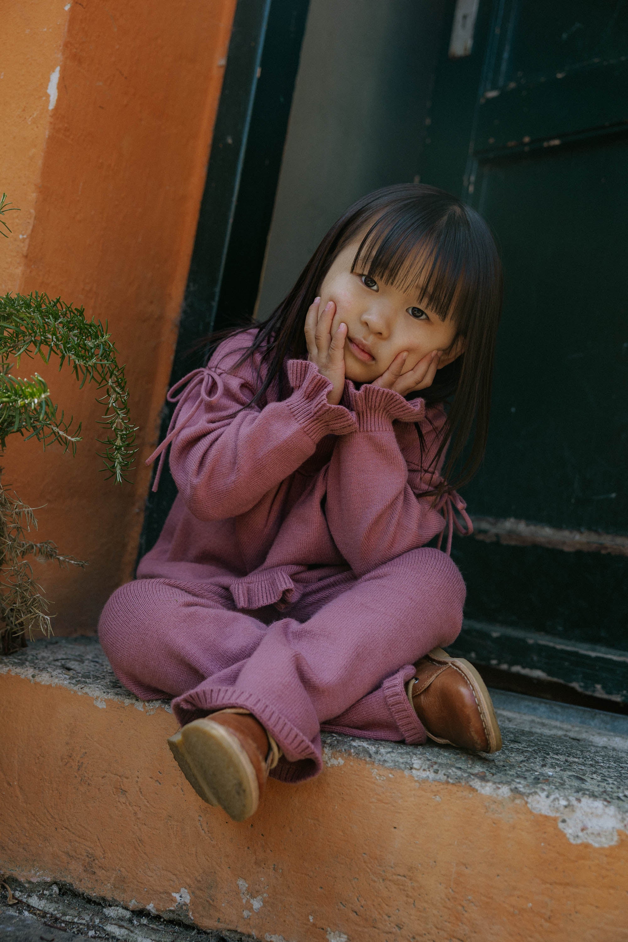 Fliink Kino LS Knit Blouse - Ash Rose