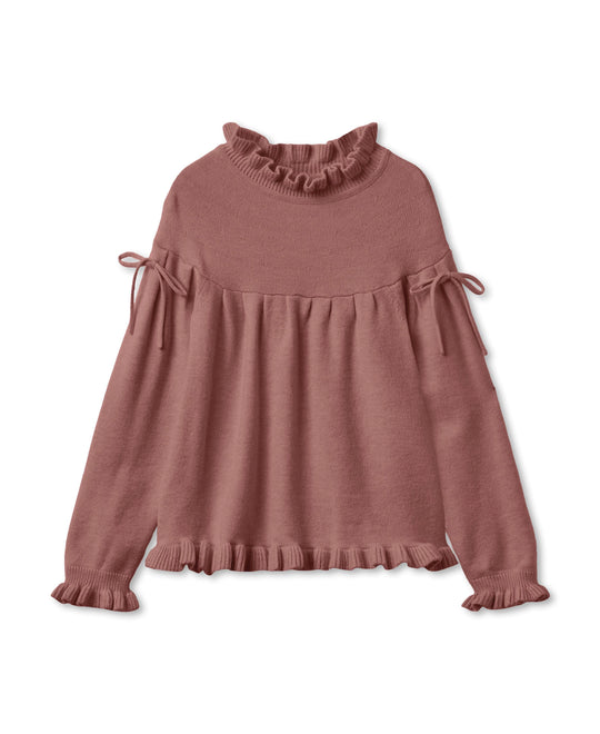 Fliink Kino LS Knit Blouse - Ash Rose