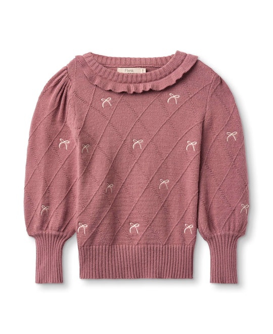 Fliink Alon Bow Blouse - Ash Rose
