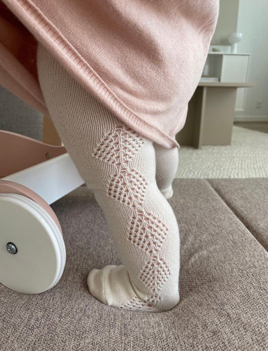 Condor Strømpebukser med Hulmønster Uld - Cava