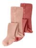 Lil Atelier Ilso 2 pak Strømpebukser - Withered Rose