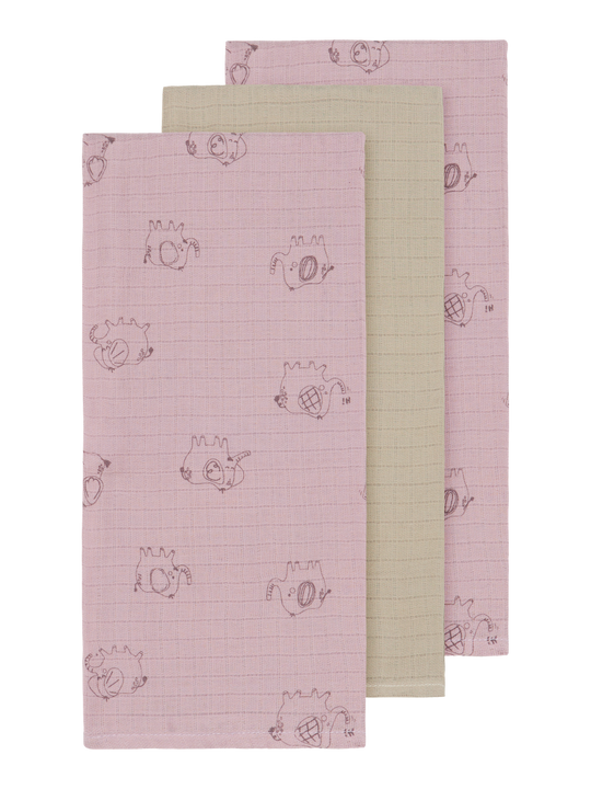 Name It Ohappy Stofbleer 3 pak -  Burnished Lilac