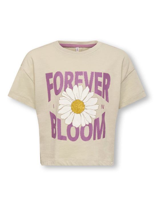 Only Mini Travel Life SS Loose Tee - Feather Gray