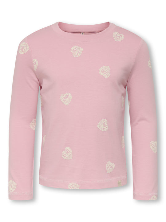 Only Mini Lilia Life LS Tee - Bleached Mauve