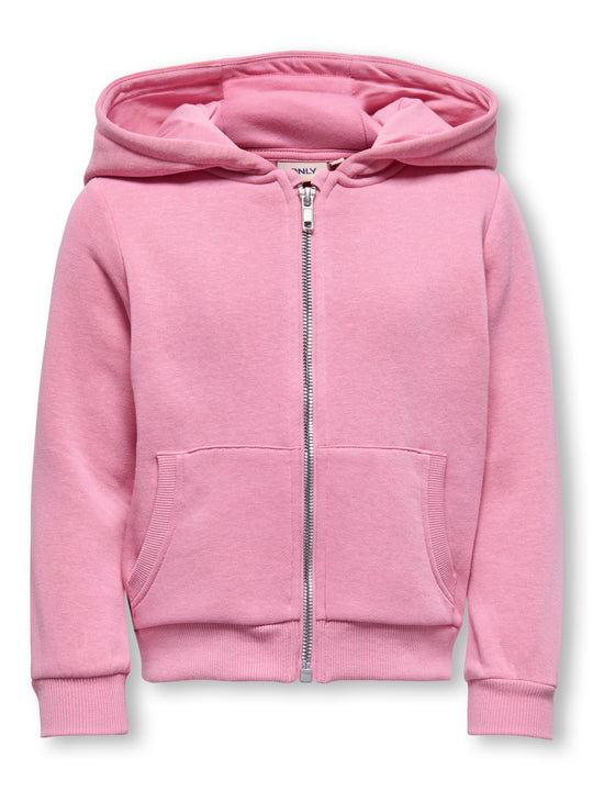 Only Mini Sweat L/S Zip Hoodie - Cashmere Rose