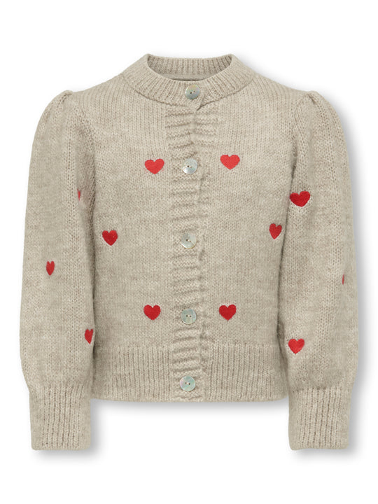 Only Mini Silla O-Neck Cardigan - Pumice Stone