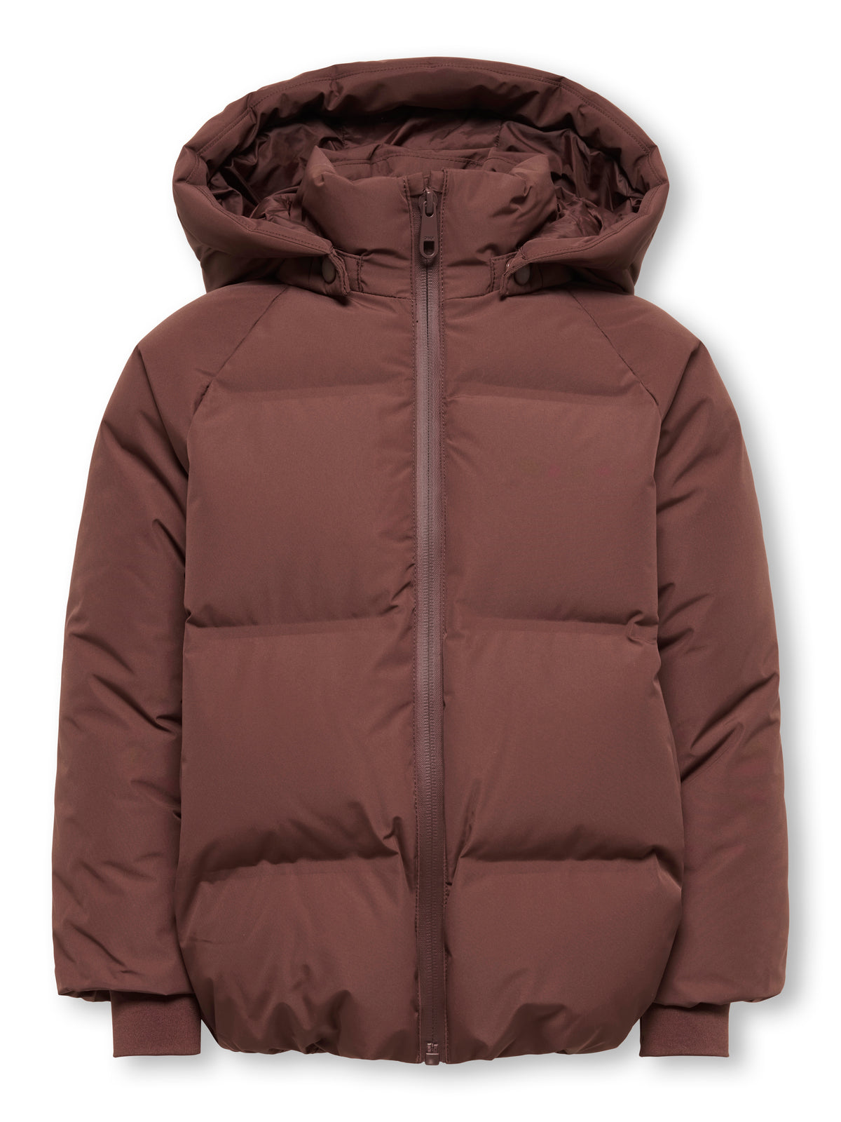 Only Mini Ellie - Functional Hood Puff Jacket - Brown Stone