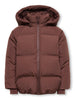Only Mini Ellie - Functional Hood Puff Jacket - Brown Stone