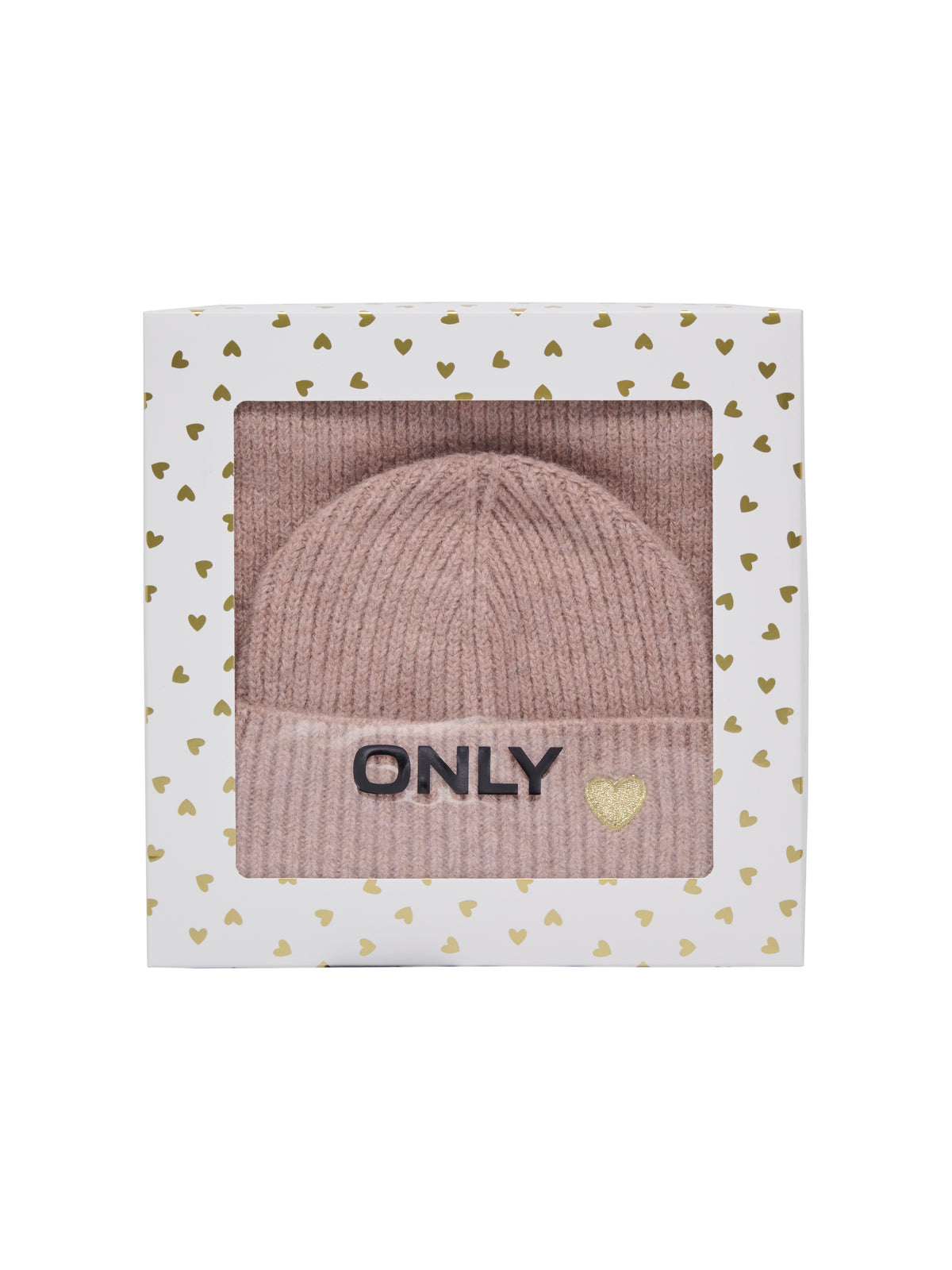 Only Mini Avery - Life Scarf & Beanie Set - Twilight Mauve Melange / Gold Heart