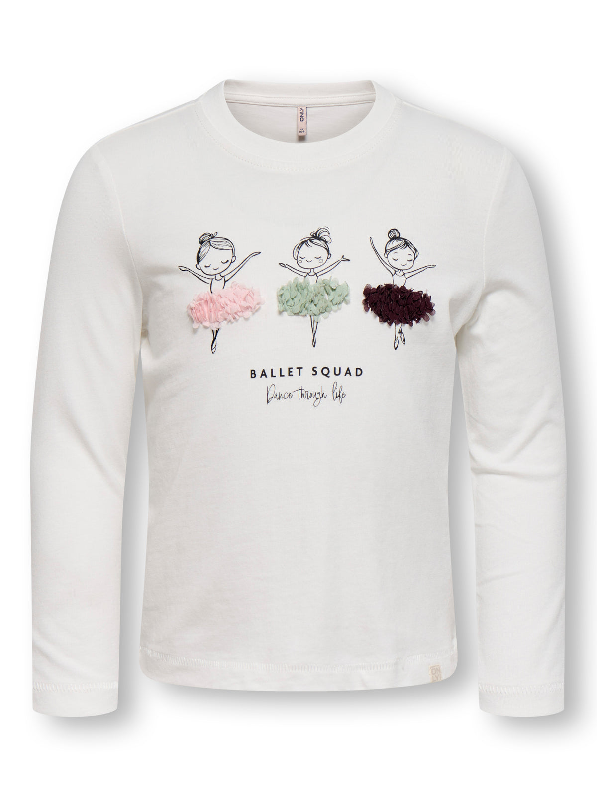 Only Mini Fleur - LS Tee - Cloud Dancer / Ballet