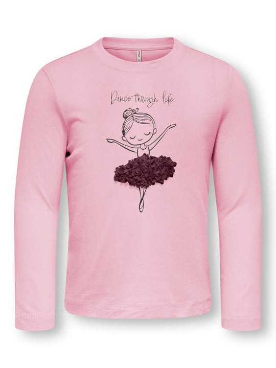 Only Mini Fleur - LS Tee - Parfait Pink / Ballerina