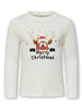 Only Mini Xmas Life Yrsa Christmas Top - Cloud Dancer