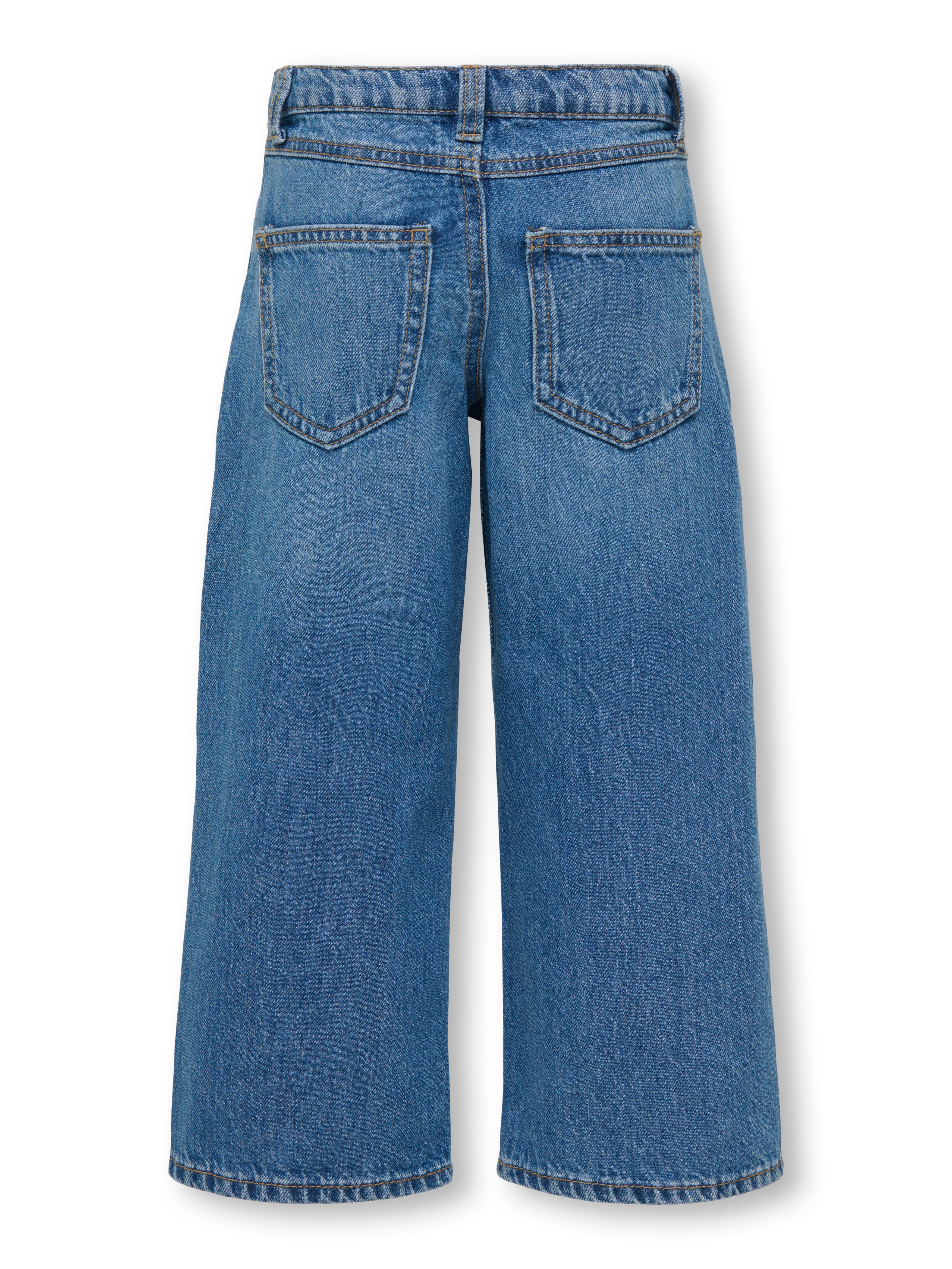Only Mini Lumi Wide Denim Jeans -  Medium Blue Denim