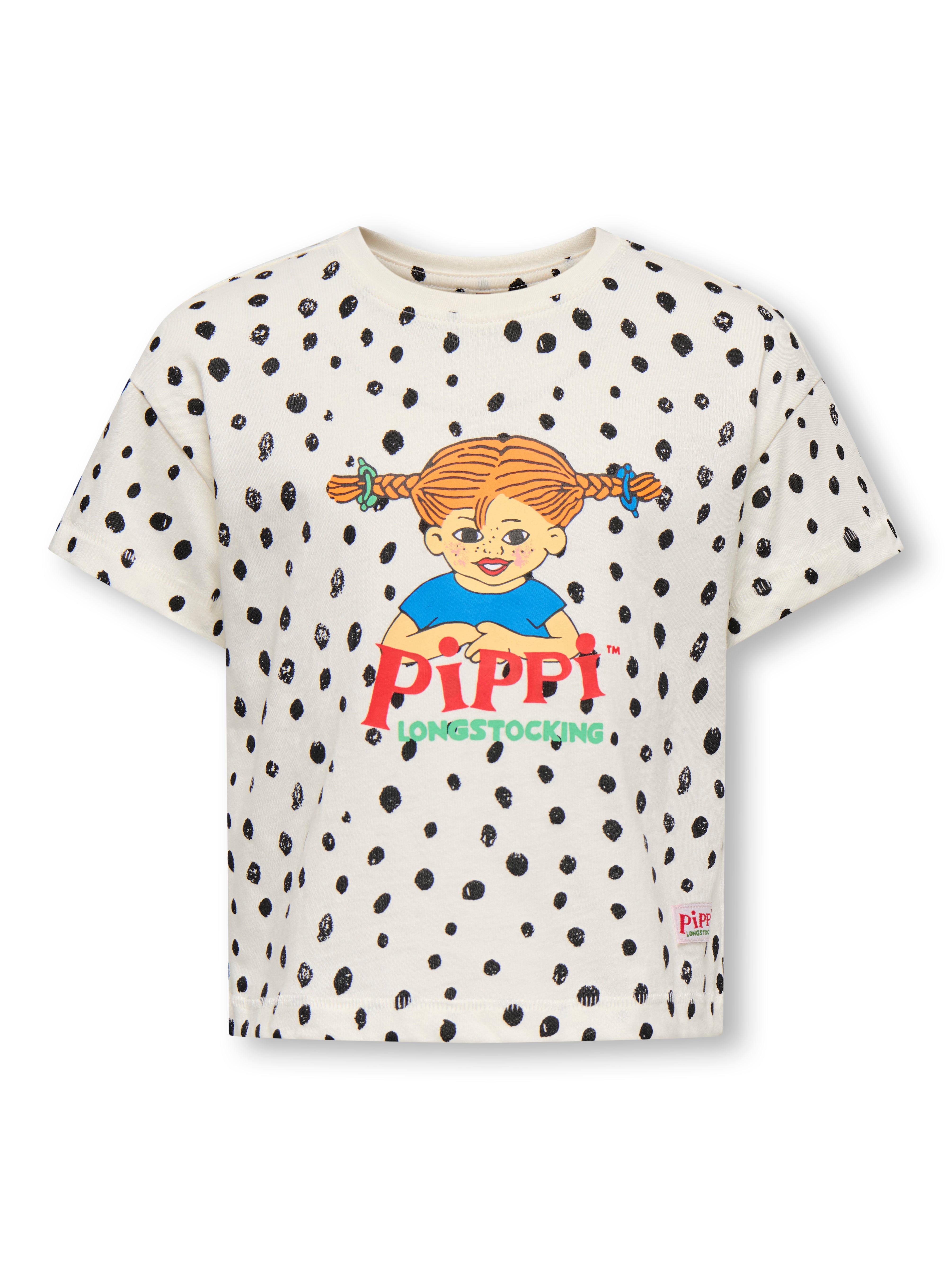 Only Mini Pippa Life SS Tee - Egret/Dot
