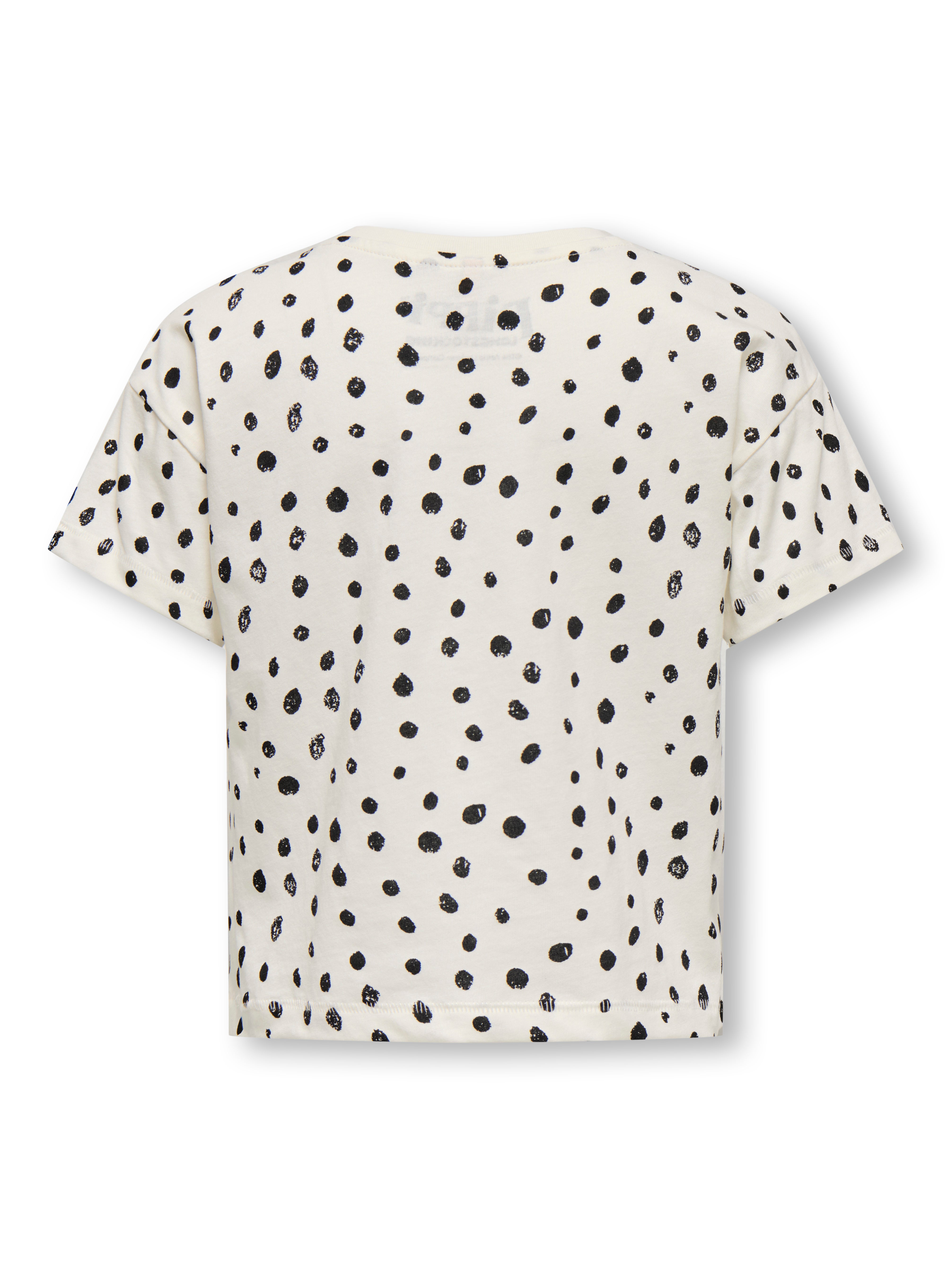 Only Mini Pippa Life SS Tee - Egret/Dot