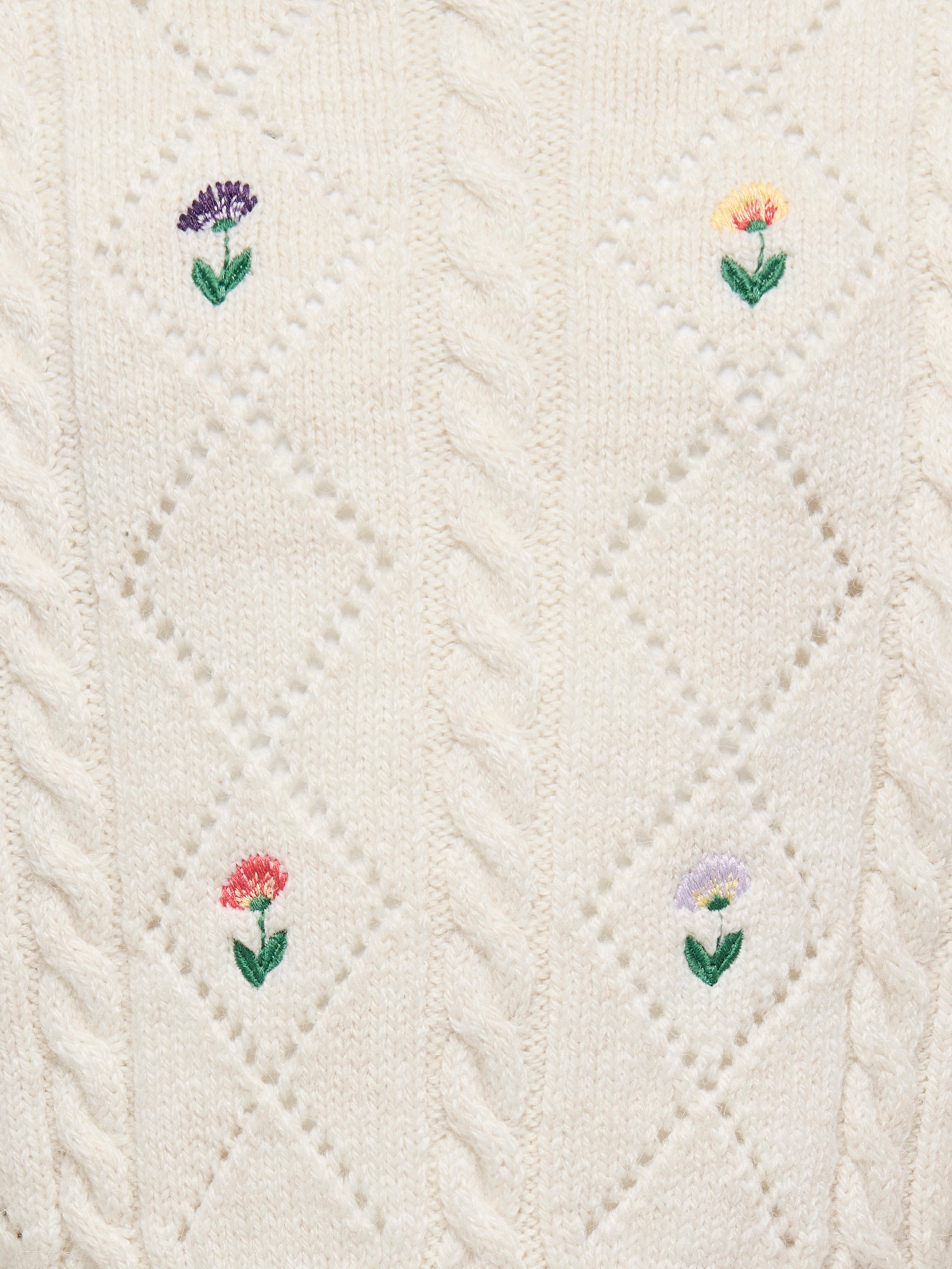 Only Mini Flower L/S Knit - Tofu