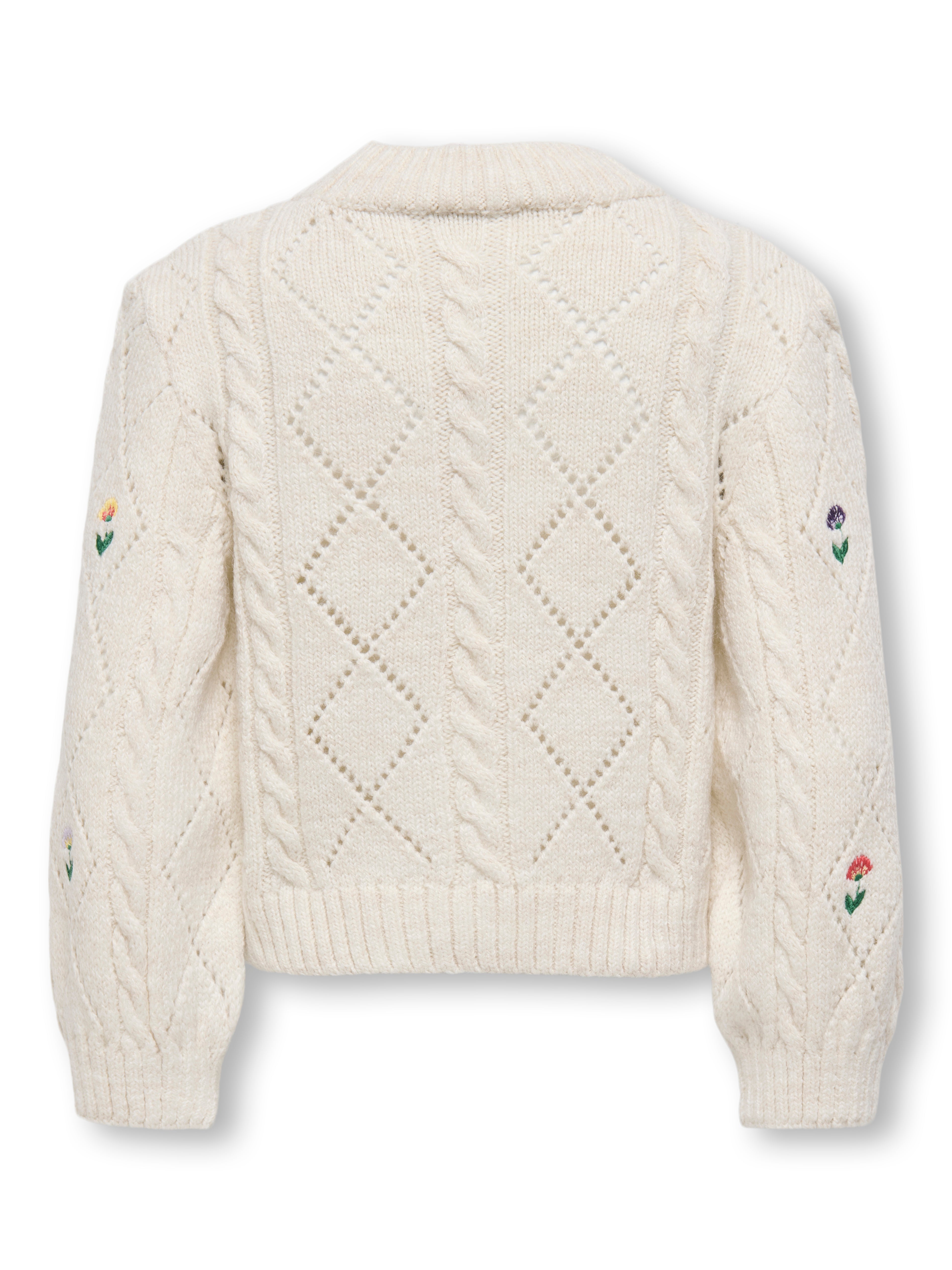 Only Mini Flower L/S Knit - Tofu