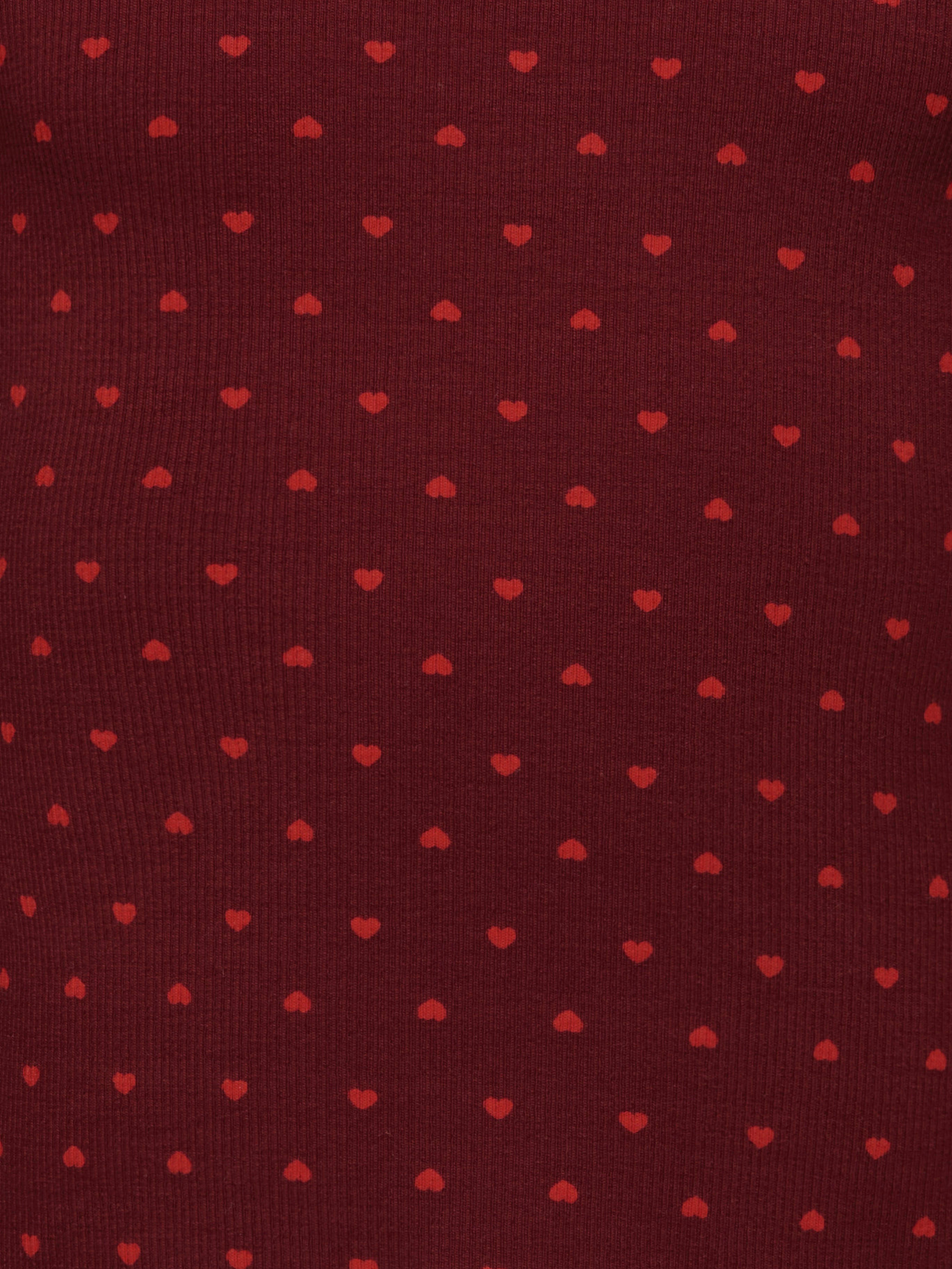 Only Mini Trinny Life LS Top - Cabernet/Hearts