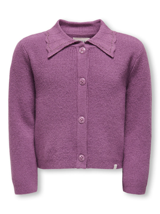 Only Mini KayaKatja Life Cardigan - Argyle Purple
