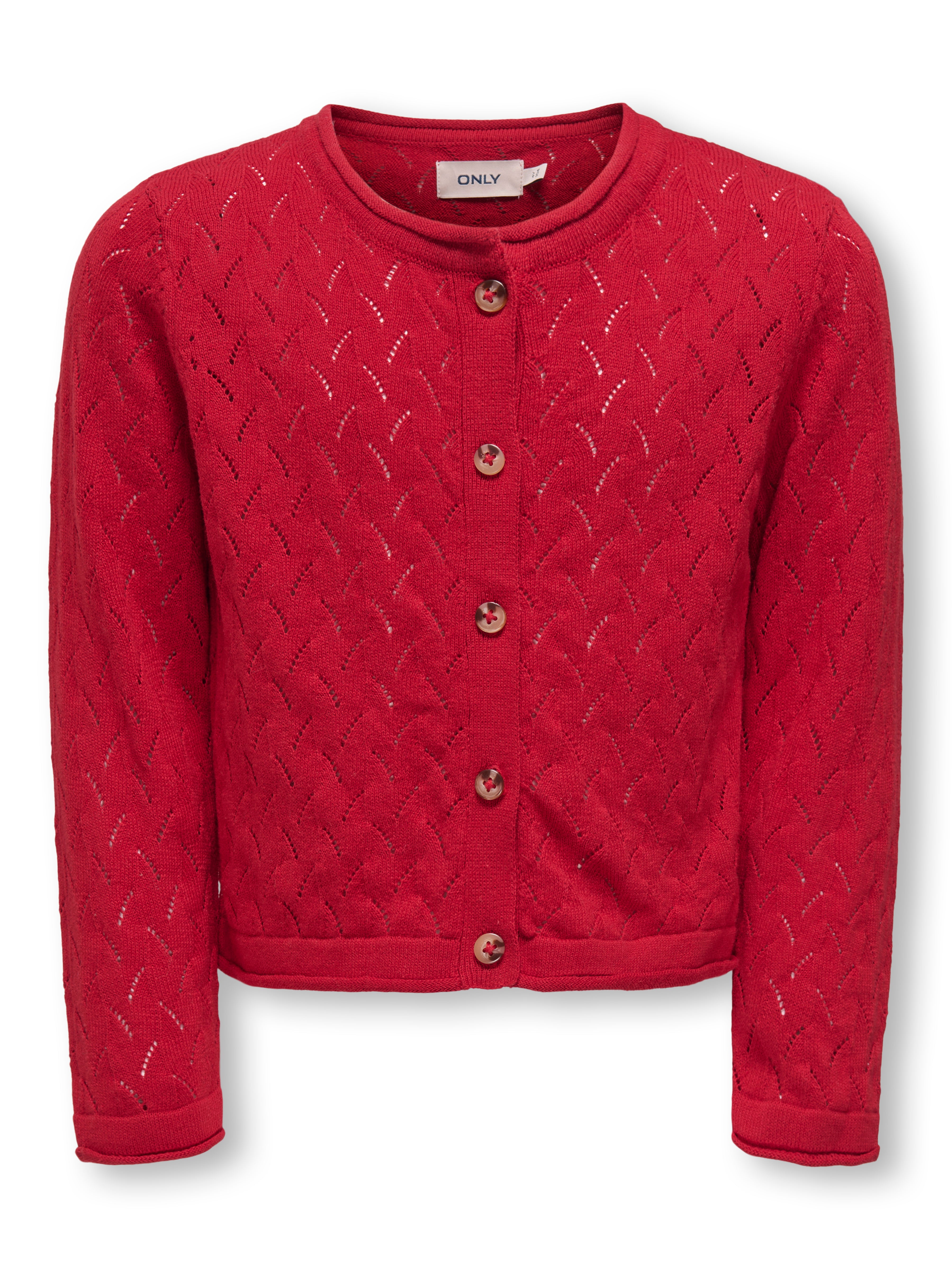 Only Mini Megan Life Cardigan NOOS - Equestrian Red