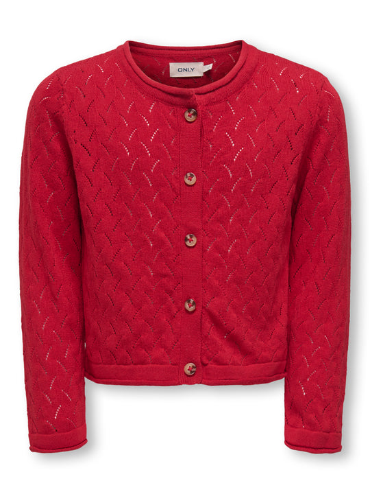 Only Mini Megan Life Cardigan NOOS - Equestrian Red