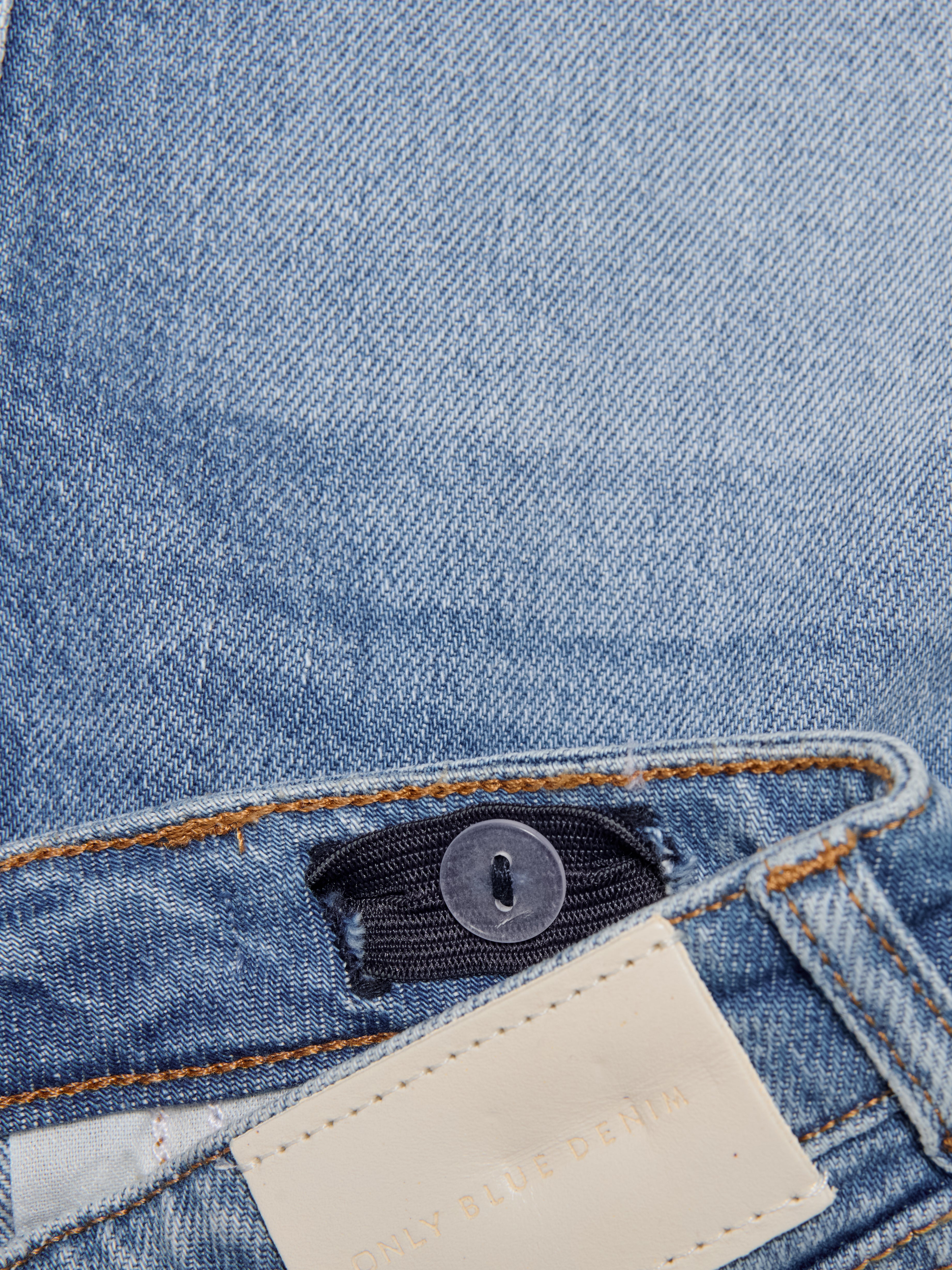 Only Mini Smilla Flower Denim Shirt - Light Blue Denim