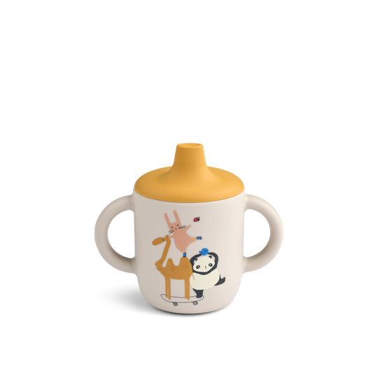 Liewood Neil Sippy Silikone Kop - Around the world / Sandy