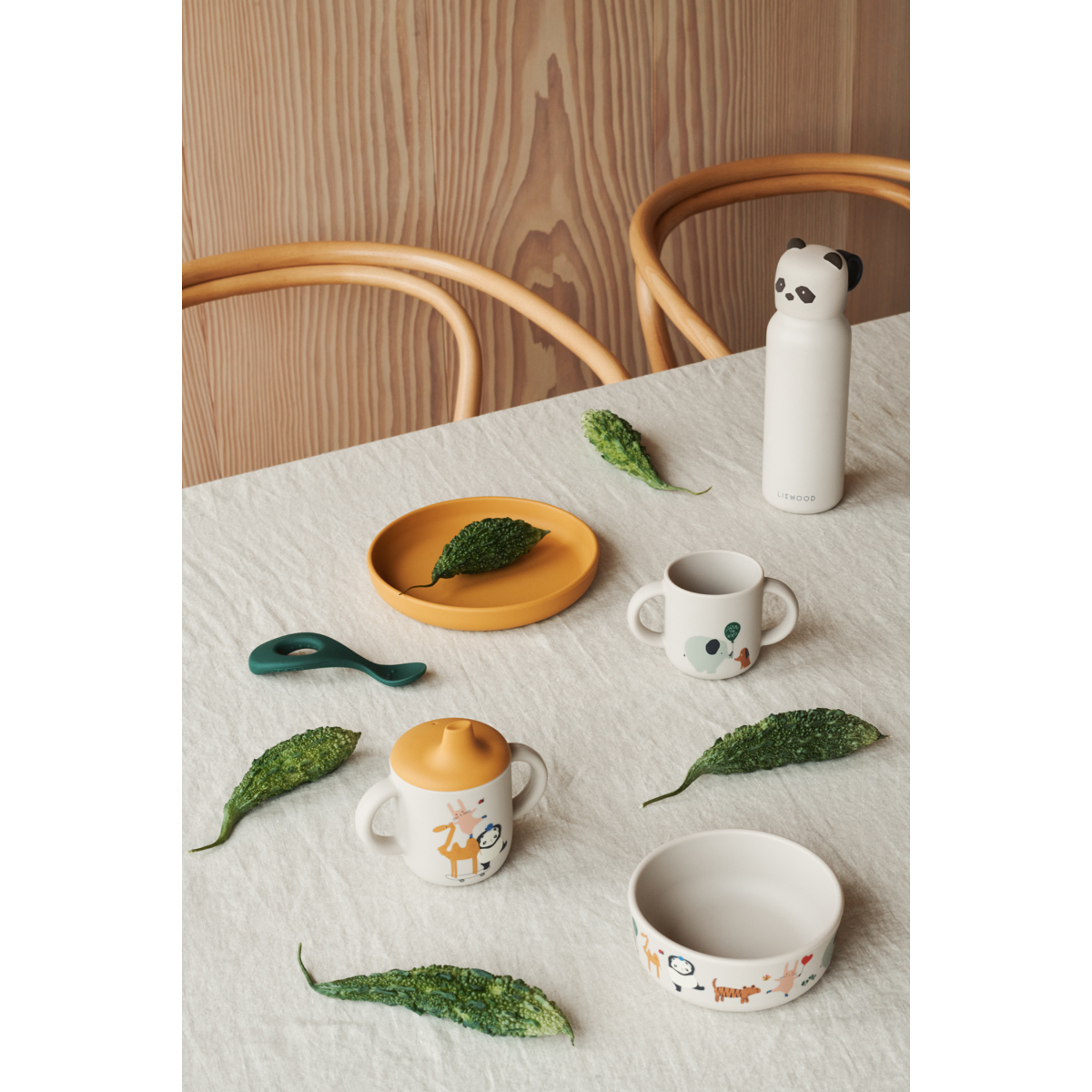 Liewood Neil Sippy Silikone Kop - Around the world / Sandy