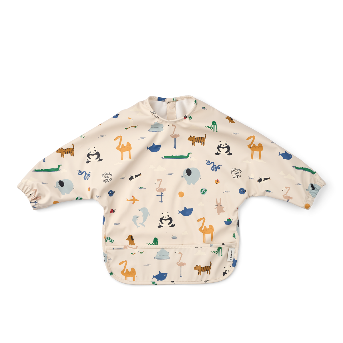 Liewood Merle Hagesmæk med ærmer - Around the world / Sandy