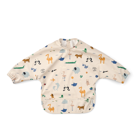 Liewood Merle Hagesmæk med ærmer - Around the world / Sandy