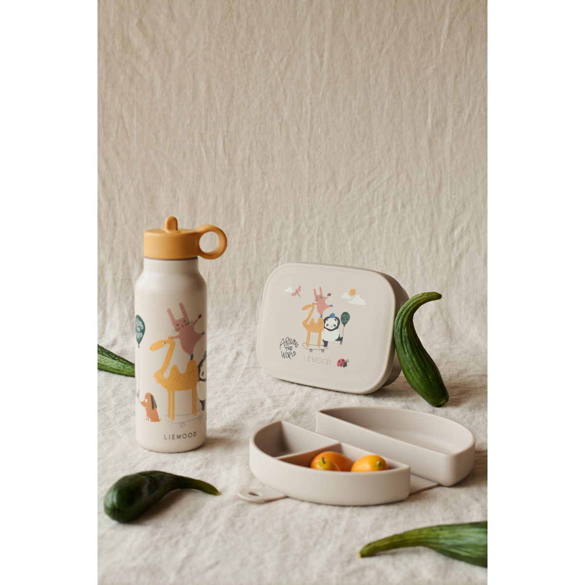 Liewood Falk Vand Flaske - Around the world / Sandy