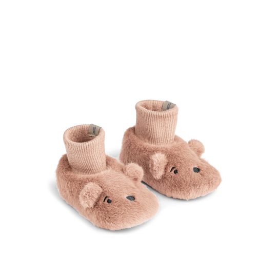 Liewood Beth Bear Plush Slippers - Pale tuscany