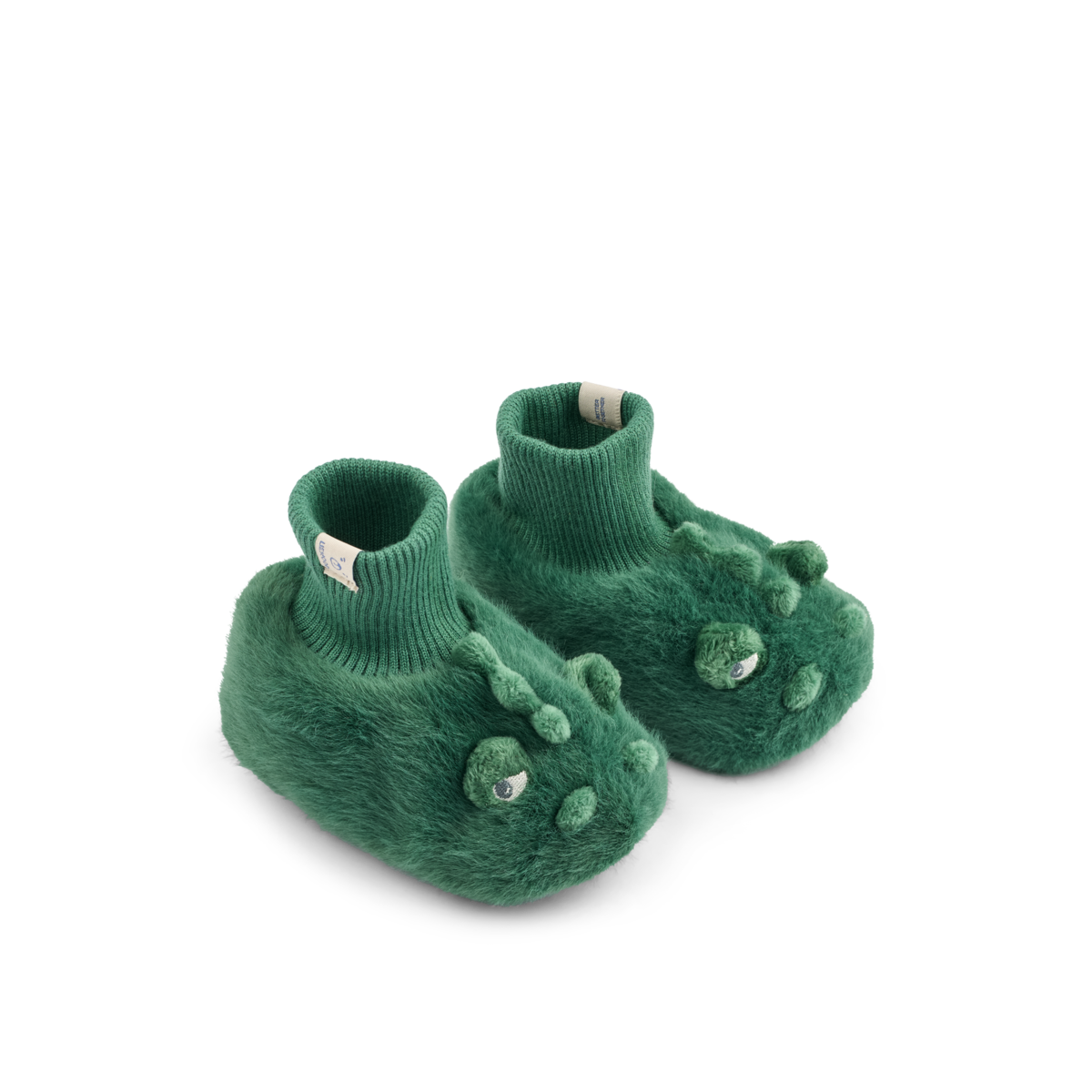 Liewood Beth Crocodile Plush Slippers - Garden green