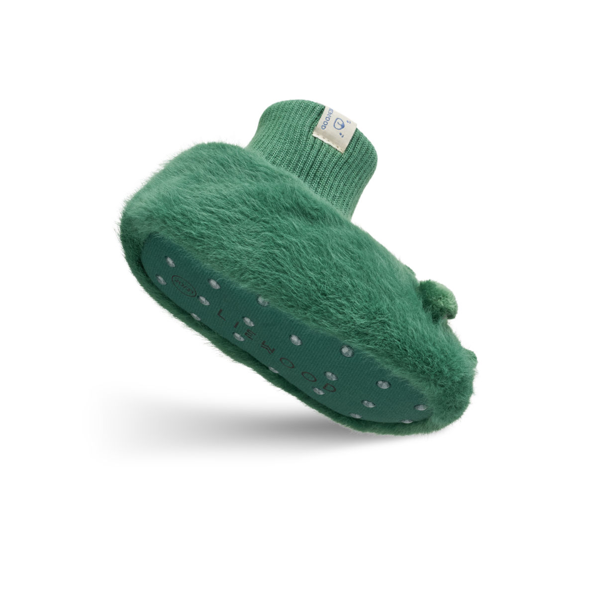 Liewood Beth Crocodile Plush Slippers - Garden green