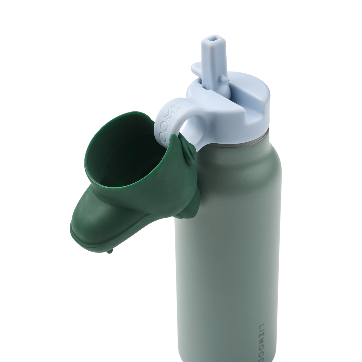 Liewood Falk Vand Flaske m. krokodille - Peppermint / Garden green