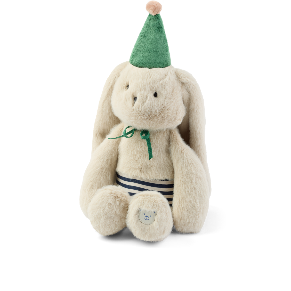 Liewood Bertrand Rabbit Celebration Teddy - Mist/Blue stripe mix